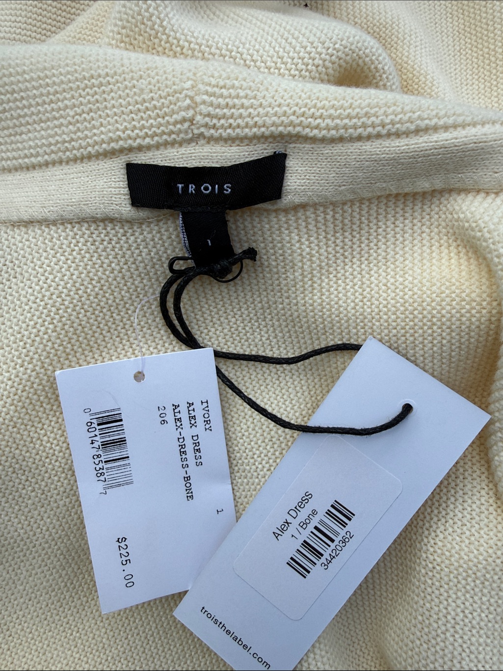 Sleeveless Ivory Alex Wrap Dress Size 1 — image 6 of 7